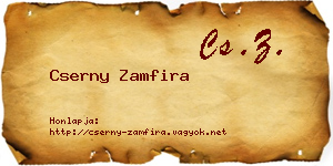 Cserny Zamfira névjegykártya